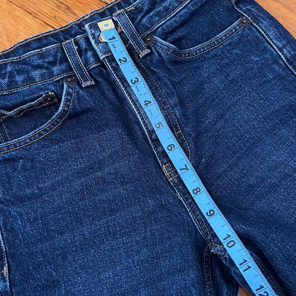 Topshop Dark Wash High Waisted Cropped Denim Jeans Size W25 - Picture 8 of 10